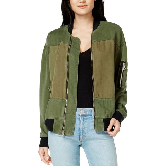 Hudson Womens Gene Utility Jacket Green NWT